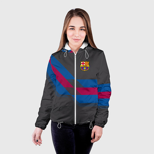 Женская куртка Barcelona FC: Dark style / 3D-Белый – фото 4