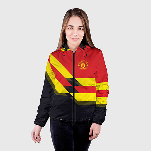 Женская куртка Man UTD FC: Black style / 3D-Черный – фото 4