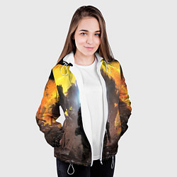 Куртка с капюшоном женская Titanfall: Robots War, цвет: 3D-белый — фото 2