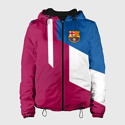Куртка с капюшоном женская FC Barcelona 2018, цвет: 3D-черный