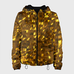 Куртка с капюшоном женская Золотые кубики, цвет: 3D-черный