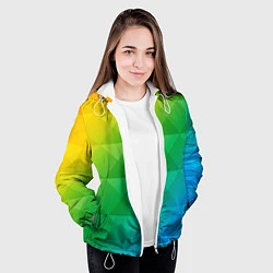 Куртка с капюшоном женская Colored wall, цвет: 3D-белый — фото 2