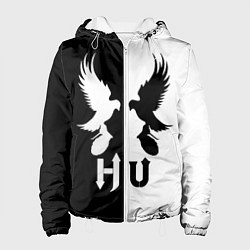 Куртка с капюшоном женская HU: Black & White, цвет: 3D-белый