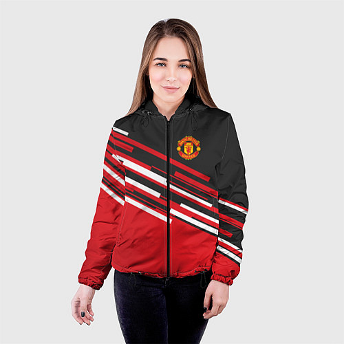 Женская куртка Man UTD FC: Sport Line 2018 / 3D-Черный – фото 4