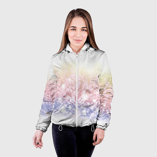 Женская куртка Зимний лес / 3D-Белый – фото 4