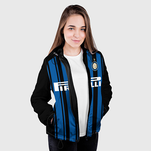 Женская куртка Inter FC: Home 17/18 / 3D-Черный – фото 3