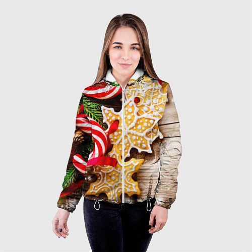 Женская куртка Однажды в Сочельник / 3D-Белый – фото 4