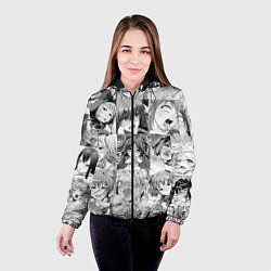 Куртка с капюшоном женская Японская анимация компиляция, цвет: 3D-черный — фото 2