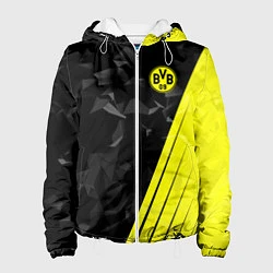Куртка с капюшоном женская FC Borussia Dortmund: Abstract, цвет: 3D-белый