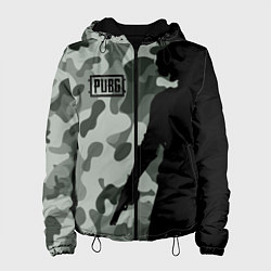 Куртка с капюшоном женская PUBG: Camo Shadow, цвет: 3D-черный