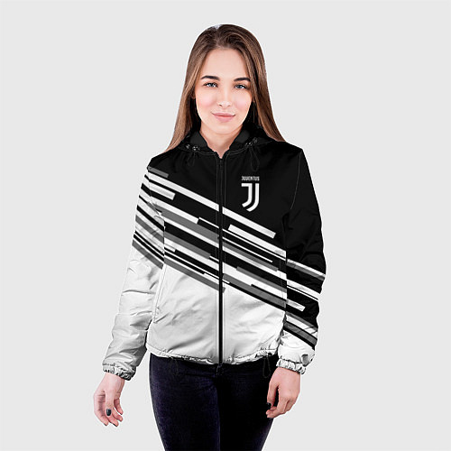 Женская куртка FC Juventus: B&W Line / 3D-Черный – фото 4