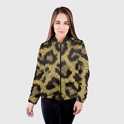 Куртка с капюшоном женская Шкура гепарда, цвет: 3D-черный — фото 2
