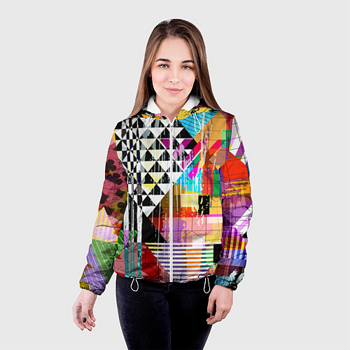 Женская куртка RGB Geometry / 3D-Белый – фото 4