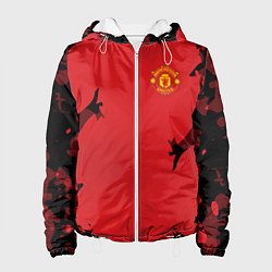 Куртка с капюшоном женская FC Manchester United: Red Original, цвет: 3D-белый