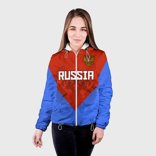 Женская куртка Russia Red & Blue / 3D-Белый – фото 4