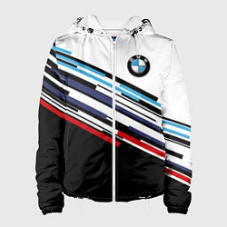 Куртка с капюшоном женская BMW BRAND COLOR БМВ, цвет: 3D-белый