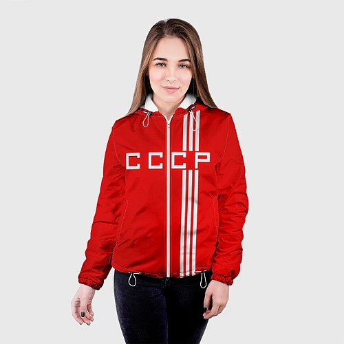 Женская куртка Cборная СССР / 3D-Белый – фото 4