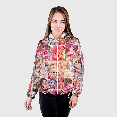Женская куртка Ahegao / 3D-Белый – фото 4