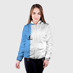 Куртка с капюшоном женская Маляр красит фасад, цвет: 3D-белый — фото 2