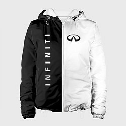 Куртка с капюшоном женская Infiniti: Black & White, цвет: 3D-белый