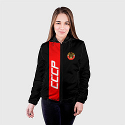 Куртка с капюшоном женская СССР: Black Collection цвета 3D-черный — фото 2