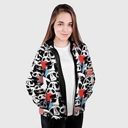 Куртка с капюшоном женская Funny Pandas, цвет: 3D-черный — фото 2