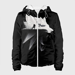 Куртка с капюшоном женская Волк Ведьмака, цвет: 3D-белый