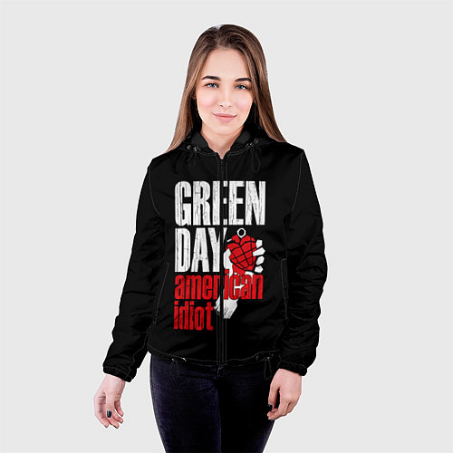 Женская куртка Green Day: American Idiot / 3D-Черный – фото 4