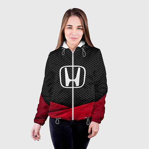 Женская куртка Honda: Grey Carbon / 3D-Белый – фото 4