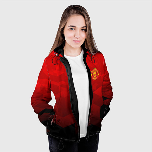 Женская куртка FC Man UTD: Red Poly / 3D-Черный – фото 3