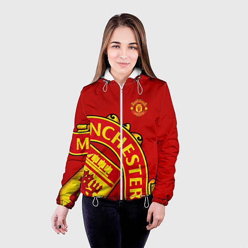 Женская куртка FC Man United: Red Exclusive / 3D-Белый – фото 4
