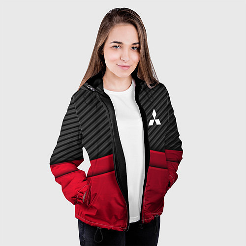 Женская куртка Mitsubishi: Red Carbon / 3D-Черный – фото 3