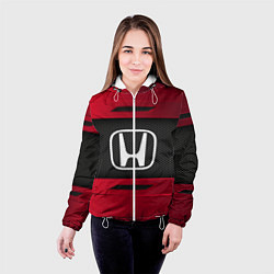 Куртка с капюшоном женская Honda Sport, цвет: 3D-белый — фото 2