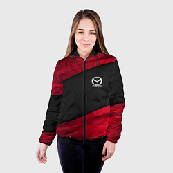 Куртка с капюшоном женская Mazda: Red Sport, цвет: 3D-черный — фото 2