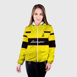 Куртка с капюшоном женская Lamborghini Style, цвет: 3D-белый — фото 2