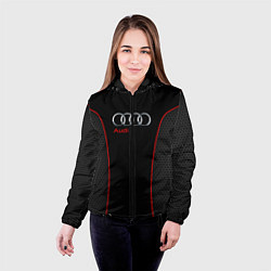 Куртка с капюшоном женская Audi Style, цвет: 3D-черный — фото 2
