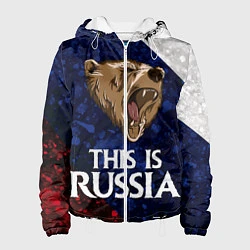 Куртка с капюшоном женская Russia: Roaring Bear, цвет: 3D-белый