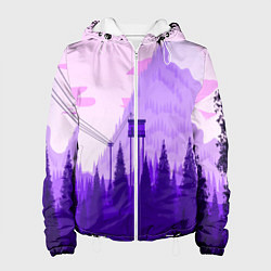 Куртка с капюшоном женская Firewatch: Violet Wood, цвет: 3D-белый