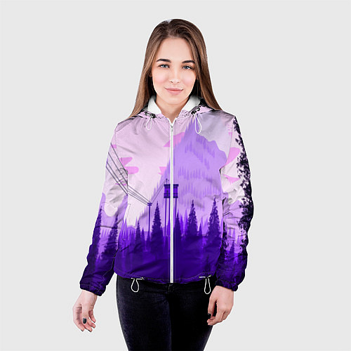 Женская куртка Firewatch: Violet Wood / 3D-Белый – фото 4