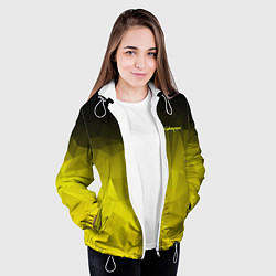 Куртка с капюшоном женская Cyberpunk 2077: Yellow Poly, цвет: 3D-белый — фото 2
