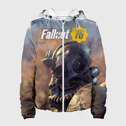 Куртка с капюшоном женская Fallout 76, цвет: 3D-белый