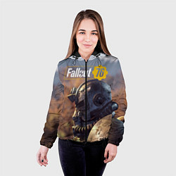 Куртка с капюшоном женская Fallout 76, цвет: 3D-черный — фото 2