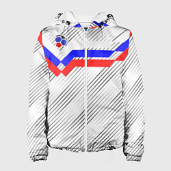 Куртка с капюшоном женская Российский футбол, цвет: 3D-белый