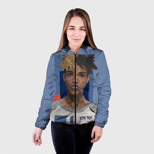 Женская куртка XXXTentacion Art / 3D-Черный – фото 4