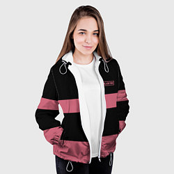 Куртка с капюшоном женская Black Pink: Logo, цвет: 3D-белый — фото 2