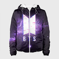 Куртка с капюшоном женская BTS: Violet Space, цвет: 3D-белый