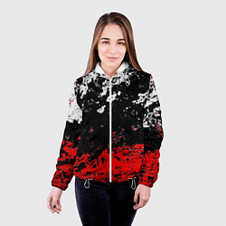 Куртка с капюшоном женская Брызги красок, цвет: 3D-белый — фото 2