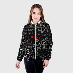 Куртка с капюшоном женская Формулы физики, цвет: 3D-белый — фото 2