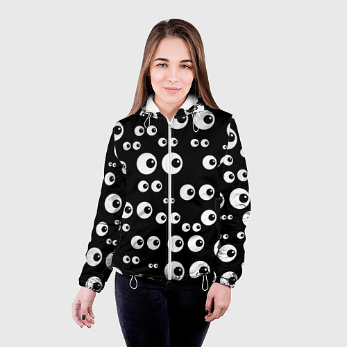 Женская куртка Глазастый / 3D-Белый – фото 4