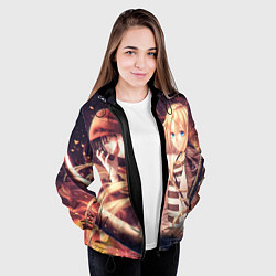 Куртка с капюшоном женская Satsuriku no Tenshi, цвет: 3D-черный — фото 2